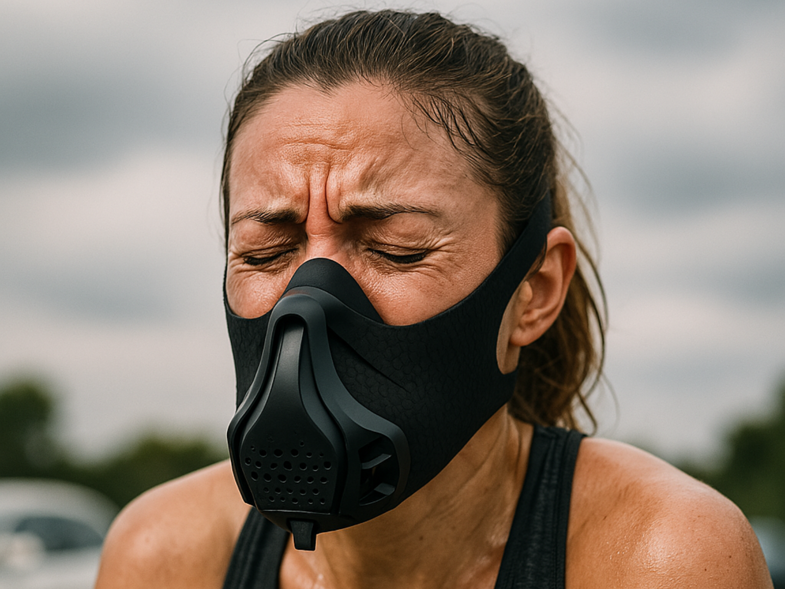 masque sport femme entrainement intense